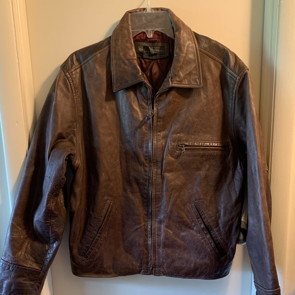 Vintage Banana Republic brown leather jacket, size S